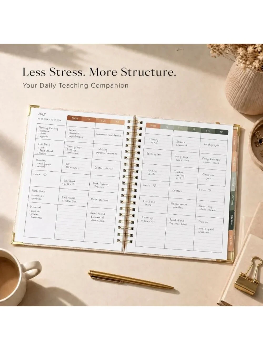 Aesthetic Teacher Planner 2026-2027 | 8.5
